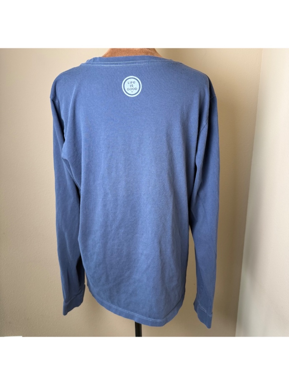 Life is Good Crusher Tee Womens Large Blue Christmas Believe There is Good Shirt - Picture 3 of 9